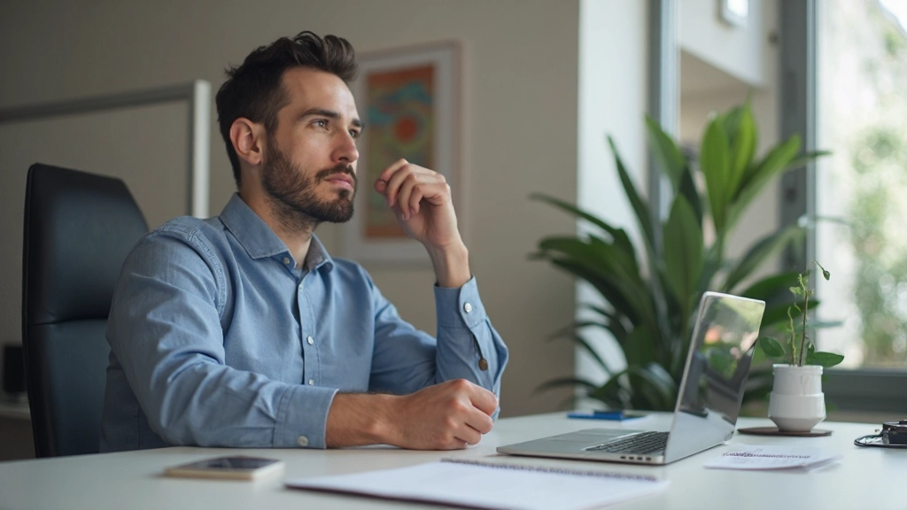 Profissional em ambiente de trabalho realizando pausas estratégicas durante o dia